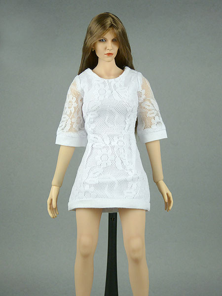 1/6 Scale Female White Lace Dress